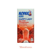 کاندوم کودکس 10عددی مدل Happy Lady Big Dots+Ponegranate